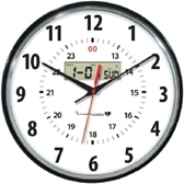 16" Analogue Clock with LCD Window