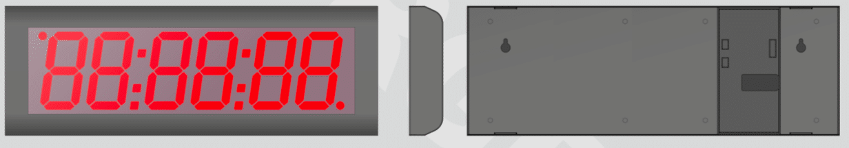 Indoor Digital Clock ZBS-10 PoE Technical Drawing